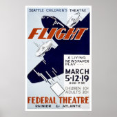 Flight Newspaper Play 1940 WPA Poster (Voorkant)