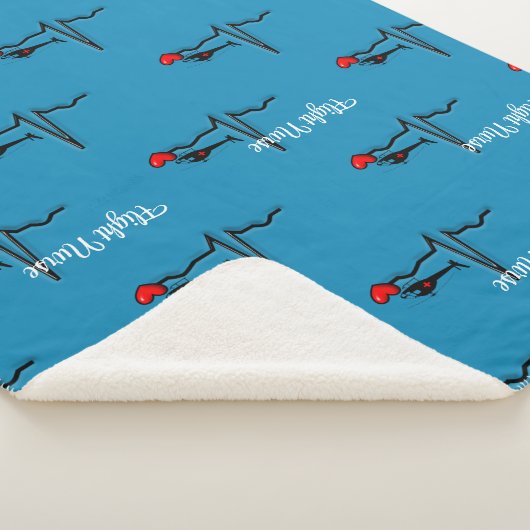 Flight Nurse QRS & Helikopter Blauw Sherpa Deken (3/4)