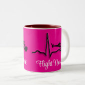 Flight Nurse QRS & Helikopter Roze Twee-Tone Coff Tweekleurige Koffiemok (Voorkant rechts)