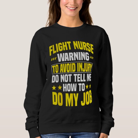 Flight Nurse RN Transport Worker Aeromedicine Warn Trui (Voorkant)