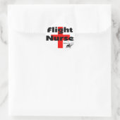"Flight Nurse" unieke cadeau-ideeën Ronde Sticker (Tas)