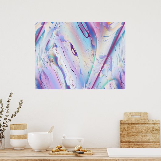 Flight Plan Cool Abstract Fine Art Fractal Poster (Keuken)