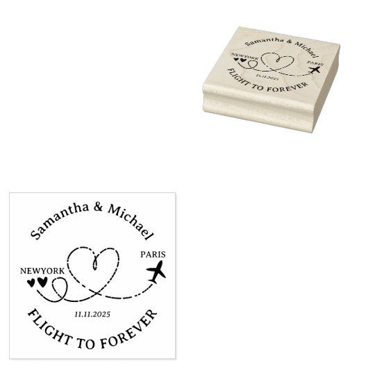 Flight Plane Travel Sport nature Wedding Rubberstempel (Gestempeld)