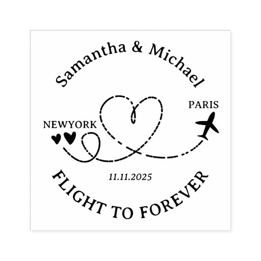 Flight Plane Travel Sport nature Wedding Rubberstempel (Afrduk)