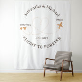 Flight Plane Travelling backdrop Wedding Wandkleed (In situ)