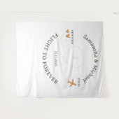 Flight Plane Travelling backdrop Wedding Wandkleed (Voorkant (horizontaal))