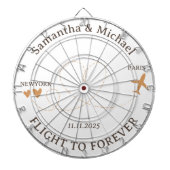 Flight Plane Travelling board Wedding Dartbord (Voorkant)