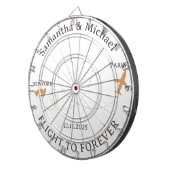 Flight Plane Travelling board Wedding Dartbord (Voorkant Rechts)