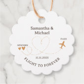 Flight Plane Travelling Wedding Bedankjes Labels (Voorkant)
