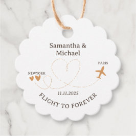 Flight Plane Travelling Wedding Bedankjes Labels