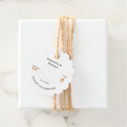 Flight Plane Travelling Wedding Bedankjes Labels (In situ)