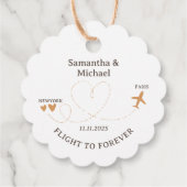 Flight Plane Travelling Wedding Bedankjes Labels (Achterkant)