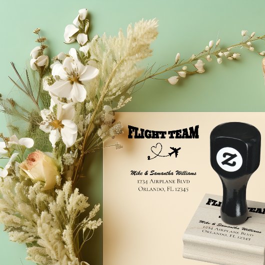 Flight Team & Airplane vormen Heart Schattige Wedd Rubberstempel