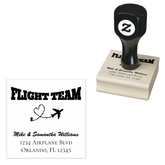 Flight Team & Airplane vormen Heart Schattige Wedd Rubberstempel (Gestempeld)