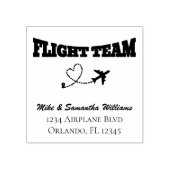 Flight Team & Airplane vormen Heart Schattige Wedd Rubberstempel (Afrduk)