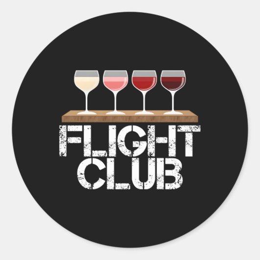 Flight Wine Club Fomo Wine Tasting Sample Roos Red Ronde Sticker (Voorkant)