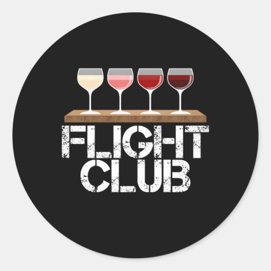 Flight Wine Club Fomo Wine Tasting Sample Roos Red Ronde Sticker (Voorkant)