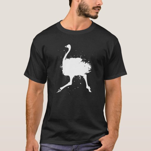 Flightless Bird Ornithology - Wildife Emu Ostrich T-shirt (Voorkant)