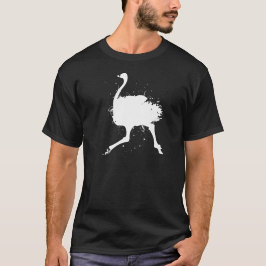 Flightless Bird Ornithology - Wildife Emu Ostrich T-shirt (Voorkant)