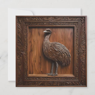 Flightless Wonders: Australische Emu Houtprint, Save The Date