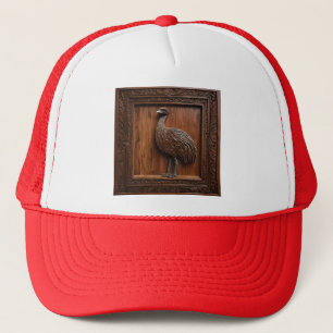 Flightless Wonders: Australische Emu Houtprint, Trucker Pet