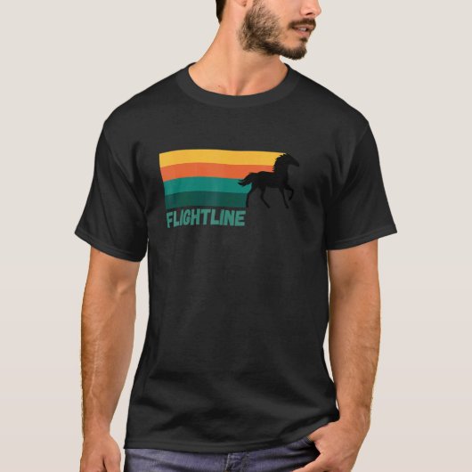 Flightline Black Thoroughbred Racing Del Mar Sa T-shirt (Voorkant)