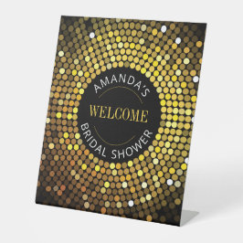 Flikkerende cirkellichten Welkom of Informatief Reclamebord Met Voetstuk