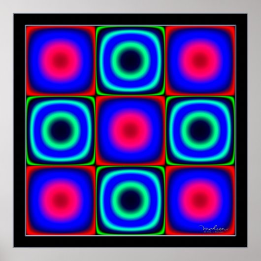 Flikkerende kleurcombinaties poster (Voorkant)