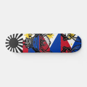 flilipino-vlag skateboard (Horizontaal)