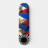 flilipino-vlag skateboard (Voorkant)