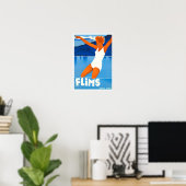 Flims Zwitserland vintage Poster (Thuiskantoor)