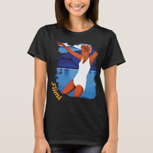 Flims Zwitserland Waterskiër Reizen T-shirt