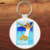 Flims ~ Zwitsers reizen Sleutelhanger (Voorkant)