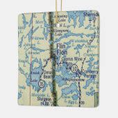 Flin Flon Manitoba kaart Keramisch Ornament (Links)