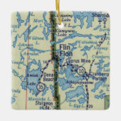 Flin Flon Manitoba kaart Keramisch Ornament (Voorkant)