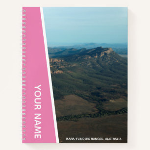 Flinders Ranges, Australië, Luchtlandschap Roze Notitieboek