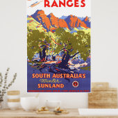 Flinders Ranges Vintage Travel Poster Australië (Keuken)