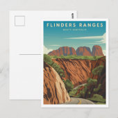 Flinders Ranges Zuid-Australië Vintage Briefkaart (Voorkant / Achterkant)