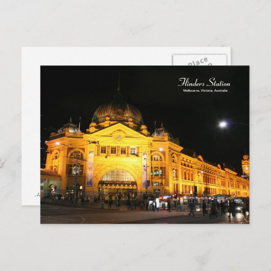 Flinders Station Melbourne Australia briefkaart (Voorkant / Achterkant)