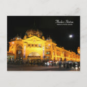 Flinders Station Melbourne Australia briefkaart (Voorkant)