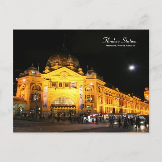 Flinders Station Melbourne Australia briefkaart (Voorkant)
