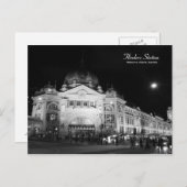 Flinders Station Melbourne Black & White briefkaar Briefkaart (Voorkant / Achterkant)