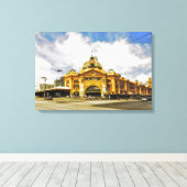 Flinder's Street Station 24" x 16" Canvas (Insitu (Houten vloer))