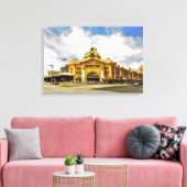Flinder's Street Station 24" x 16" Canvas (Insitu (Woonkamer))