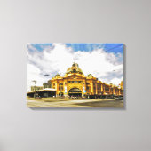 Flinder's Street Station 24" x 16" Canvas Afdruk (Voorkant)