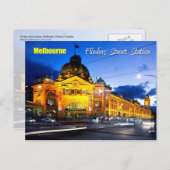 Flinders Street Station, Melbourne - At Dusk Briefkaart (Voorkant / Achterkant)