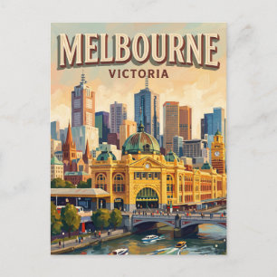 Flinders Street Station Melbourne Australië Briefkaart