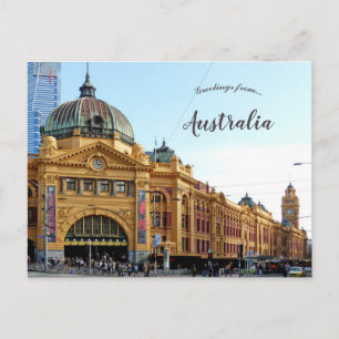 Flinders Street Station Melbourne Australië Briefkaart