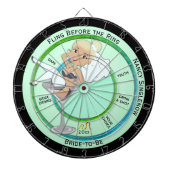 Fling before the Ring Bachelorette Party Blond Dartbord (Voorkant)
