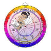 Fling Before the Ring Meisjesavond Brunett Dartbord (Voorkant)